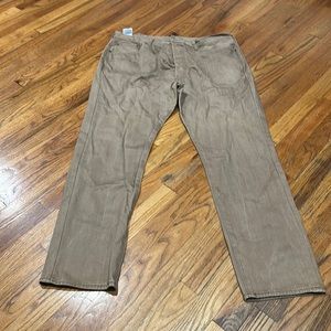 Levi Strauss & Co 501 Button Up Tan Jeans